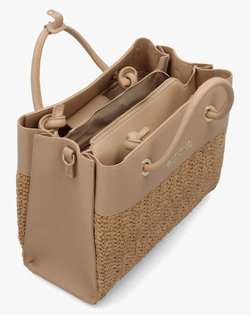 Valentino Alexia Small Raffia Shopper Tote Bag