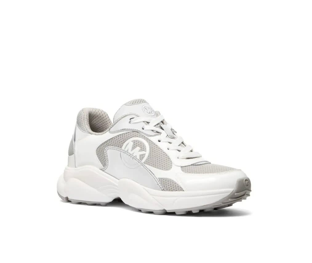 Michael Kors Sami Silver and White Sneakers