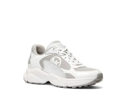 Michael Kors Sami Silver and White Sneakers