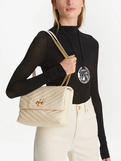 KIRA CHEVRON CONVERTIBLE SHOULDER BAG TORY BURCH