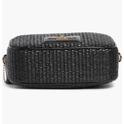 Kurt Geiger London Chiswick Raffia Camera Bag in black