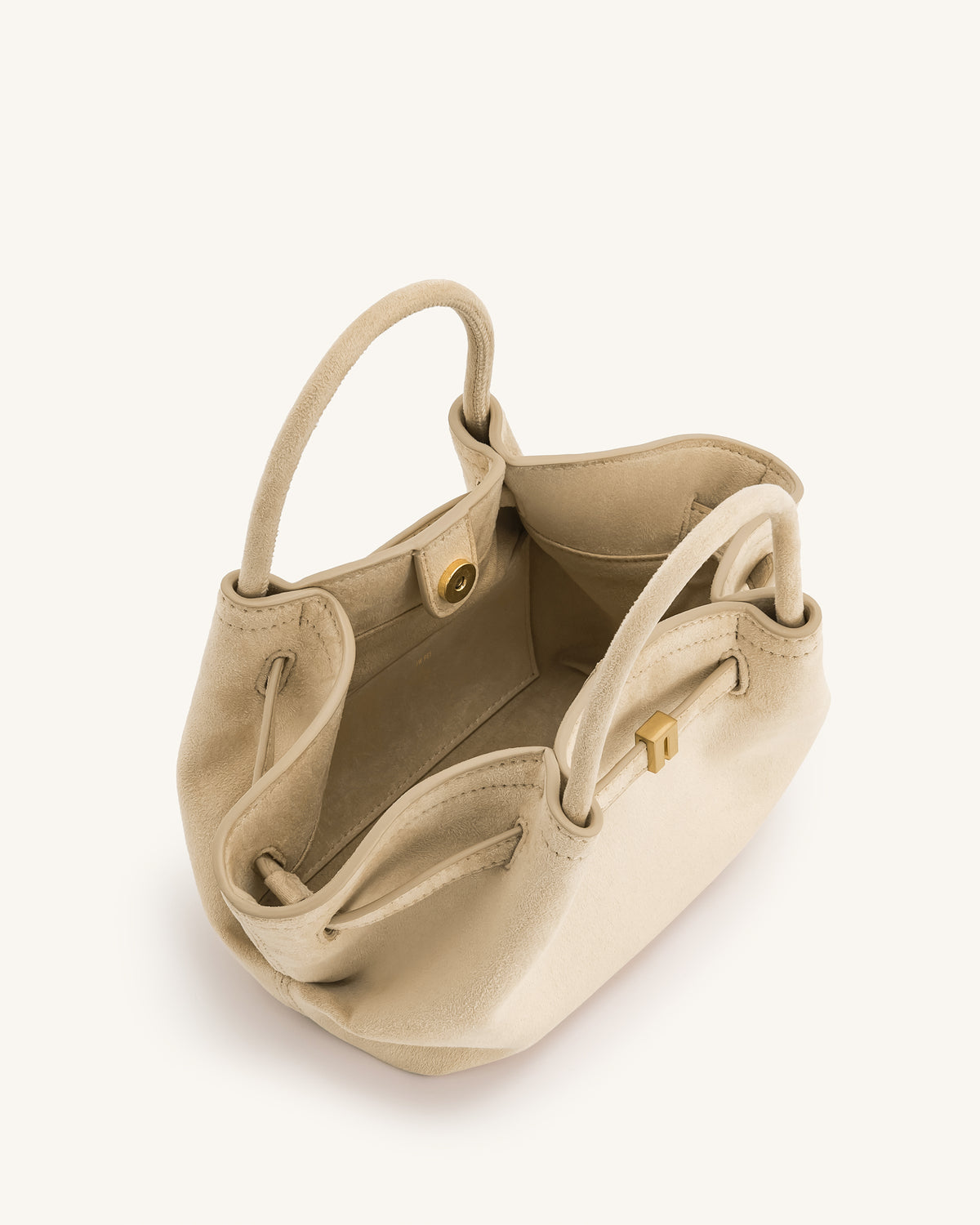JW PEI Hana Mini Faux Suede Tote Bag - Off White