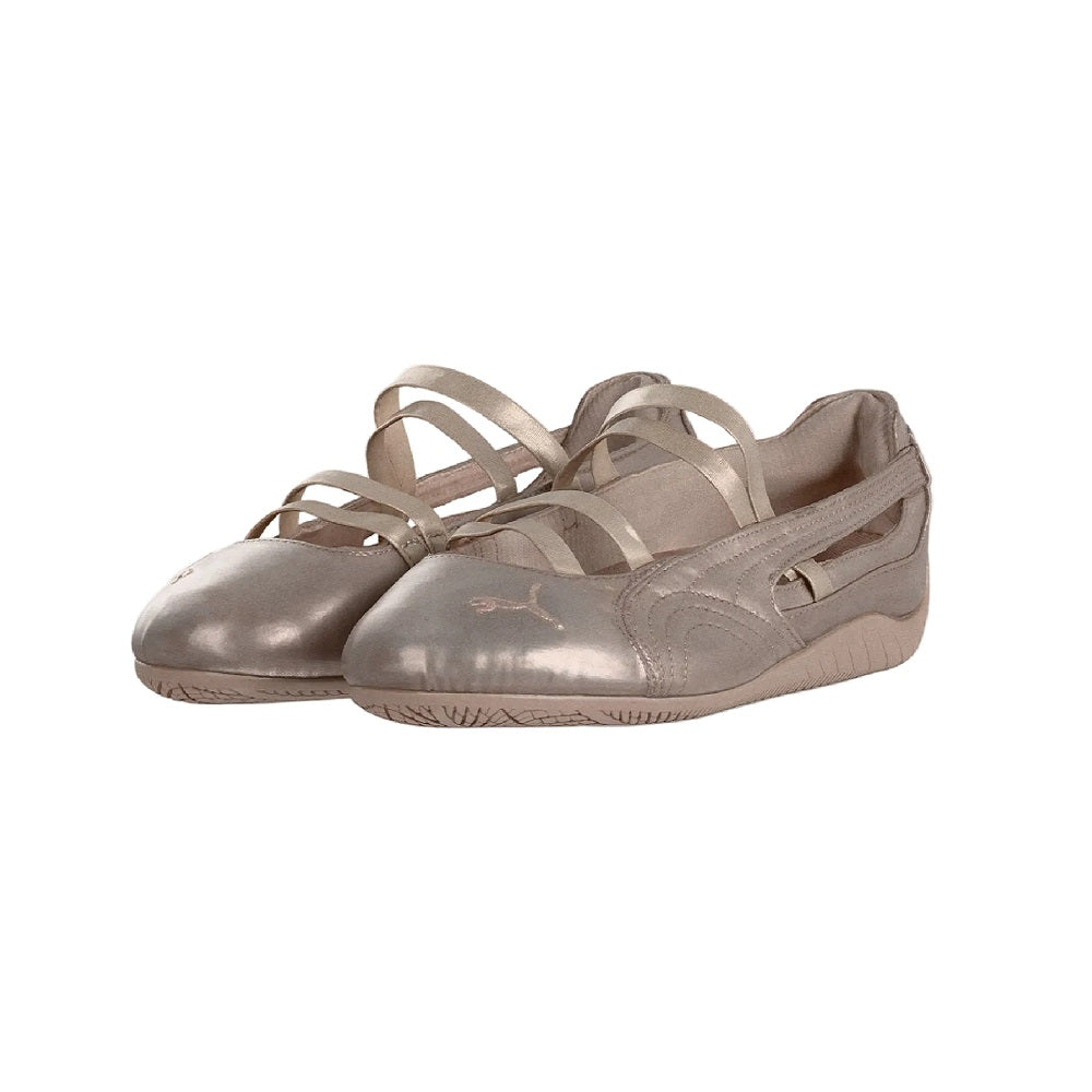 Puma Speedcat Ballet Ankle Strap Ballerina Shoes Rose / Silver
