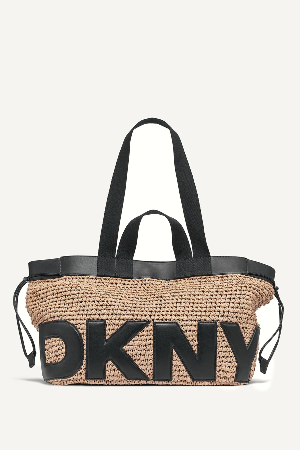DKNY BARDOT RAFFIA LOGO TOTE