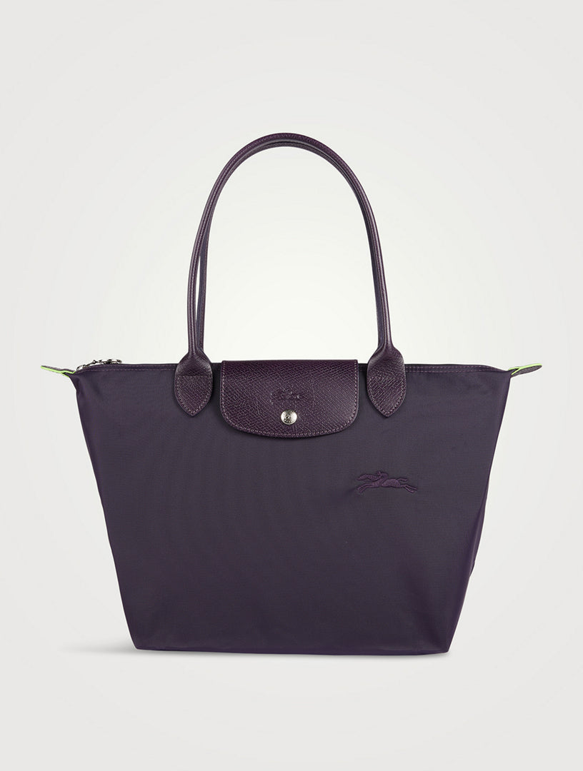 L.o.n.g.c.h.a.m.p green line le pliage medium size in purple
