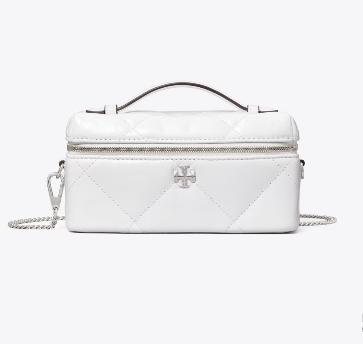 TORY BURCH KIRA DIAMOND QUILT DISTRESSED VANITY CASE