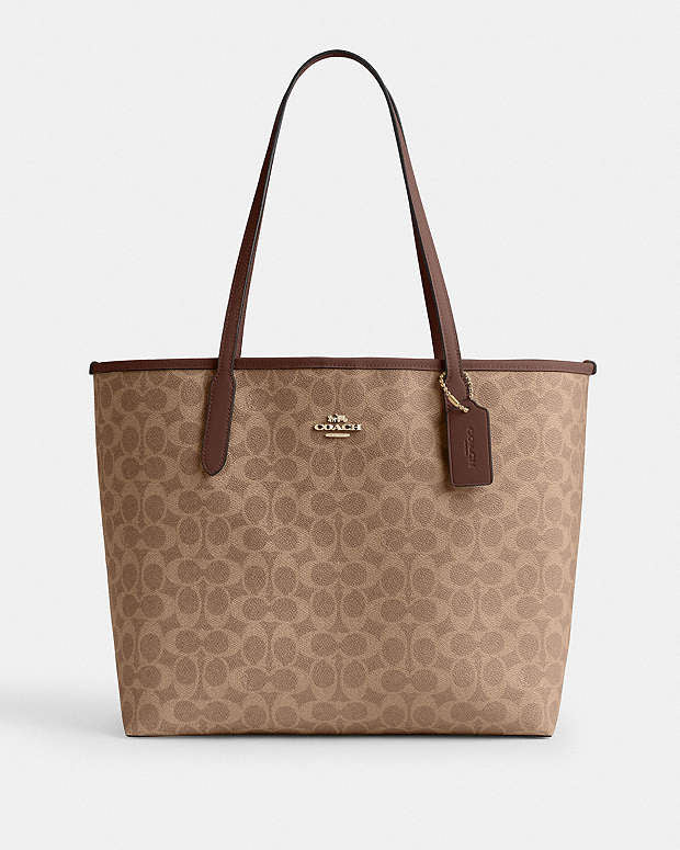 Coach City Tote Bag In Signature Canvas