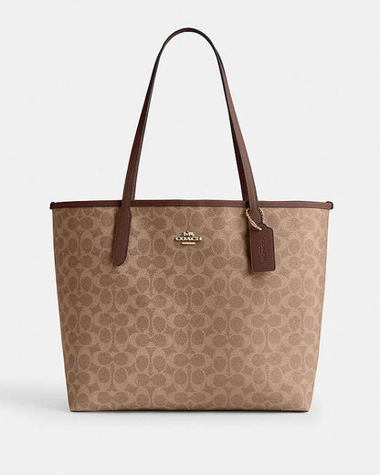 Coach City Tote Bag In Signature Canvas