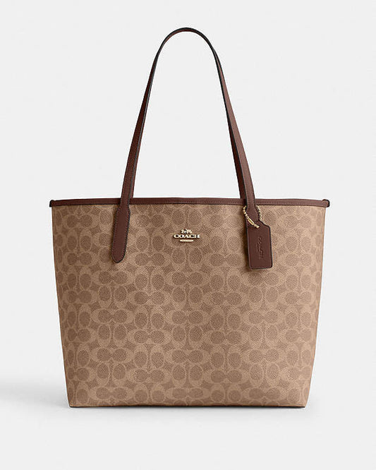 Coach City Tote Bag In Signature Canvas