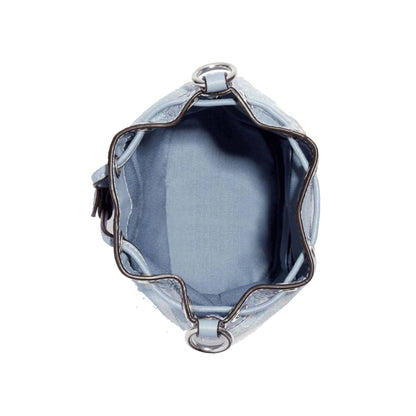 Coach Dempsey Small Bucket Bag in Marble Blue Signature Jacquard