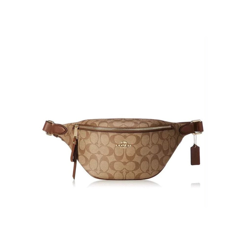 Coach Signature Coated Canvas Belt Bag in Light Khaki