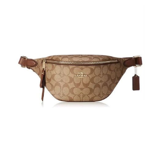 Coach Signature Coated Canvas Belt Bag in Light Khaki