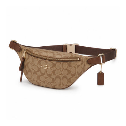 Coach Signature Coated Canvas Belt Bag in Light Khaki
