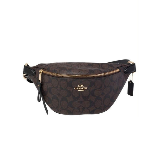 Coach Signature Coated Canvas Belt Bag in Dark Brown