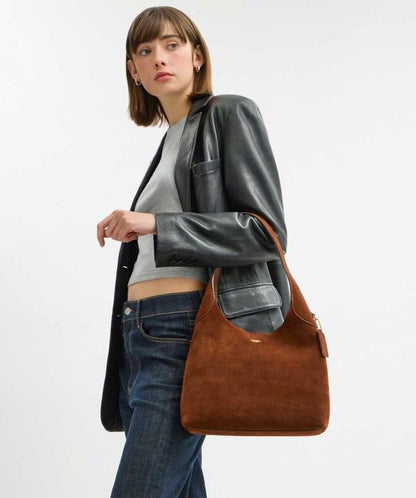 Coach Brooklyn Shoulder Bag 28 in suede material