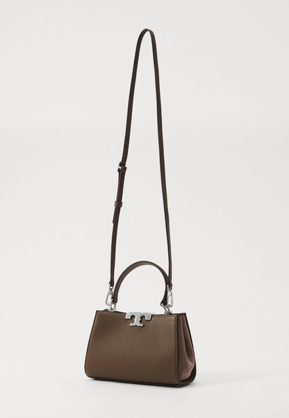 TORY BURCH ELEANOR PEBBLED MINI SATCHEL - HANDBAG - WILD MUSHROOM