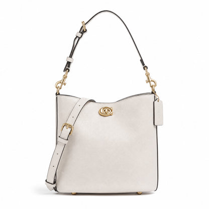 Coach Willow Soft Bucket Bag 19 in Chalk