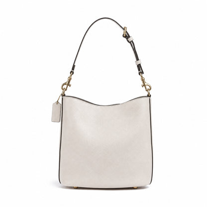 Coach Willow Soft Bucket Bag 19 in Chalk