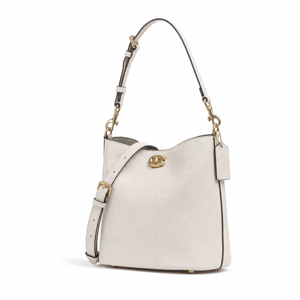 Coach Willow Soft Bucket Bag 19 in Chalk