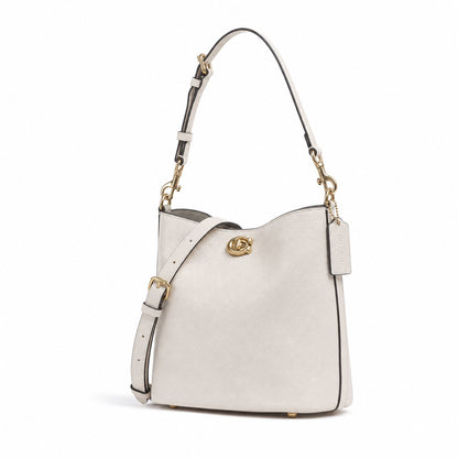 Coach Willow Soft Bucket Bag 19 in Chalk