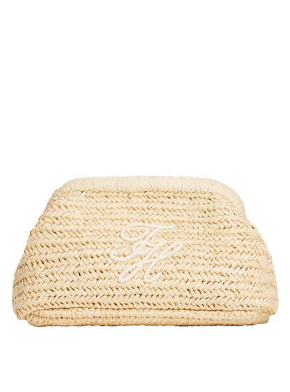 Tommy Hilfiger Braided clutch bag - natural rafia