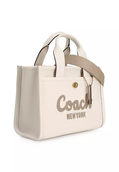 Coach Cargo Tote Bag 26 leather in white