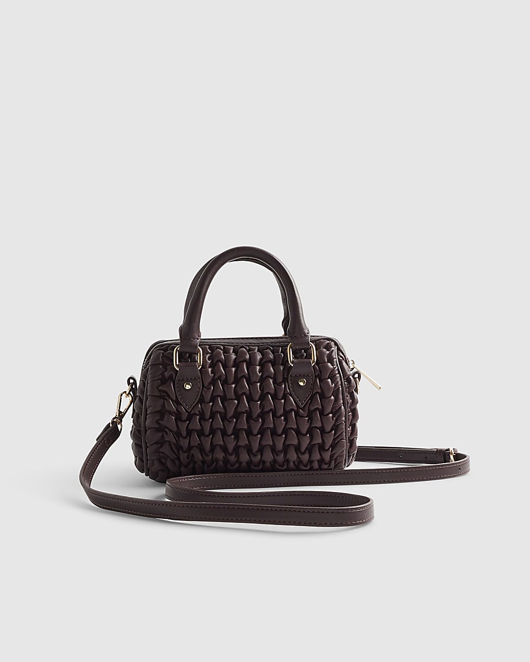 River Island Red Scrunch Mini Bowler Bag