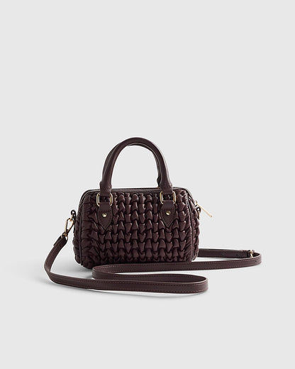 River Island Red Scrunch Mini Bowler Bag