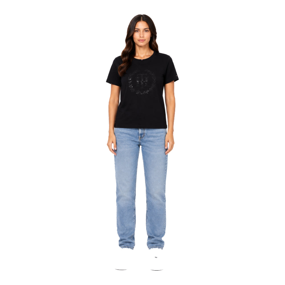 Tommy T-Shirt Navy Grey logo