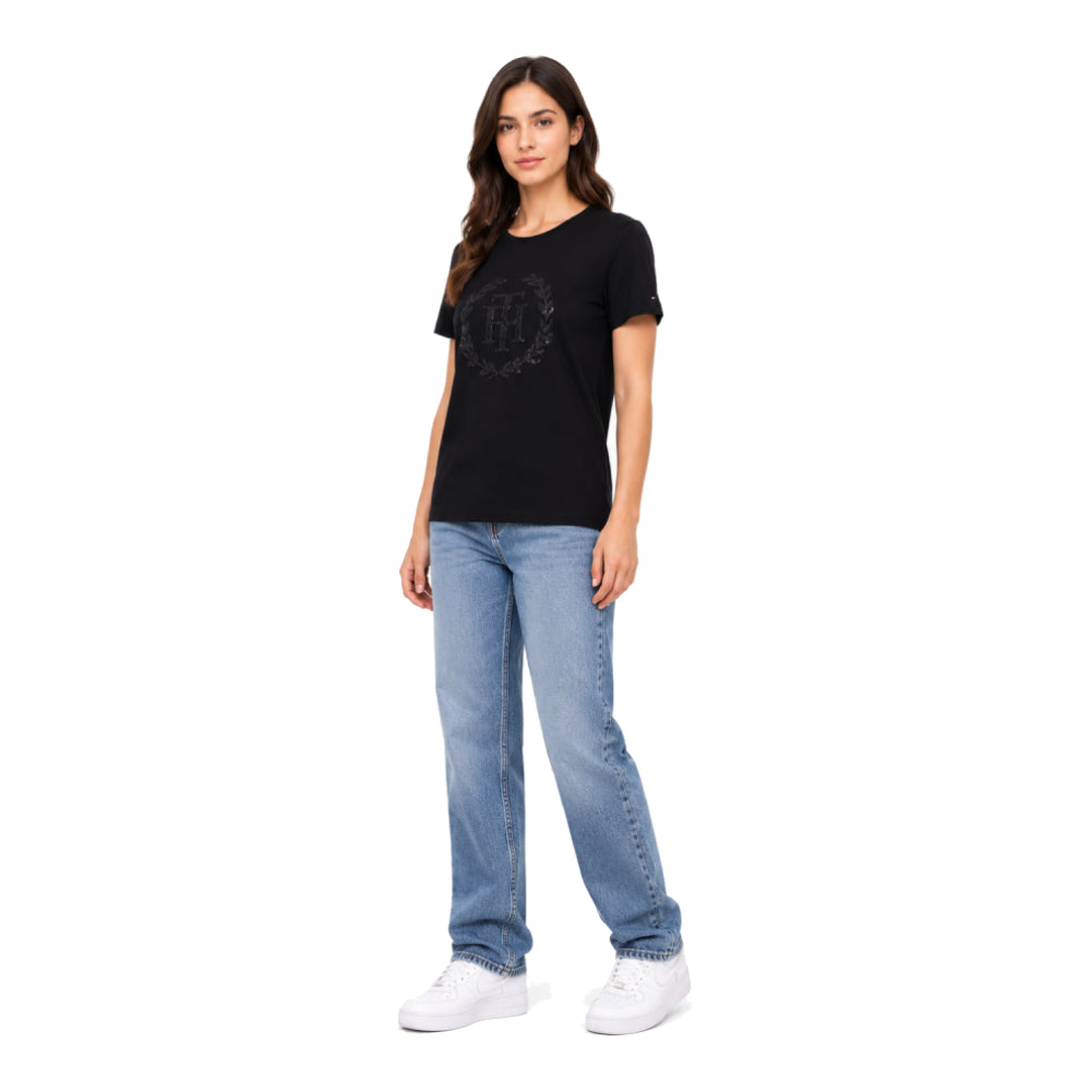 Tommy T-Shirt Navy Grey logo