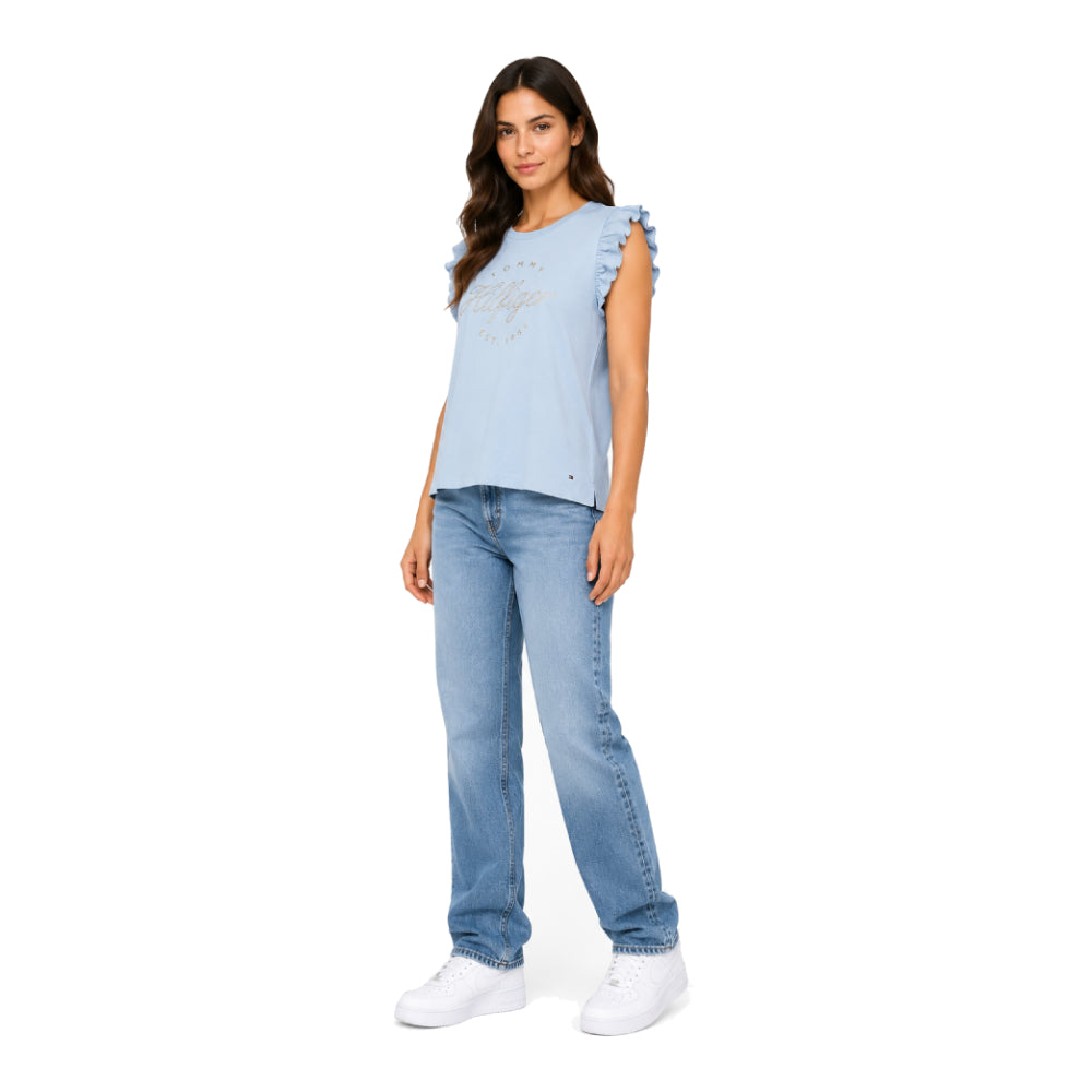 Tommy Shirt Cut Sky Blue Long