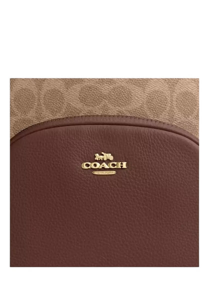 Coach Court Backpack In Blocked Signature Canvas
