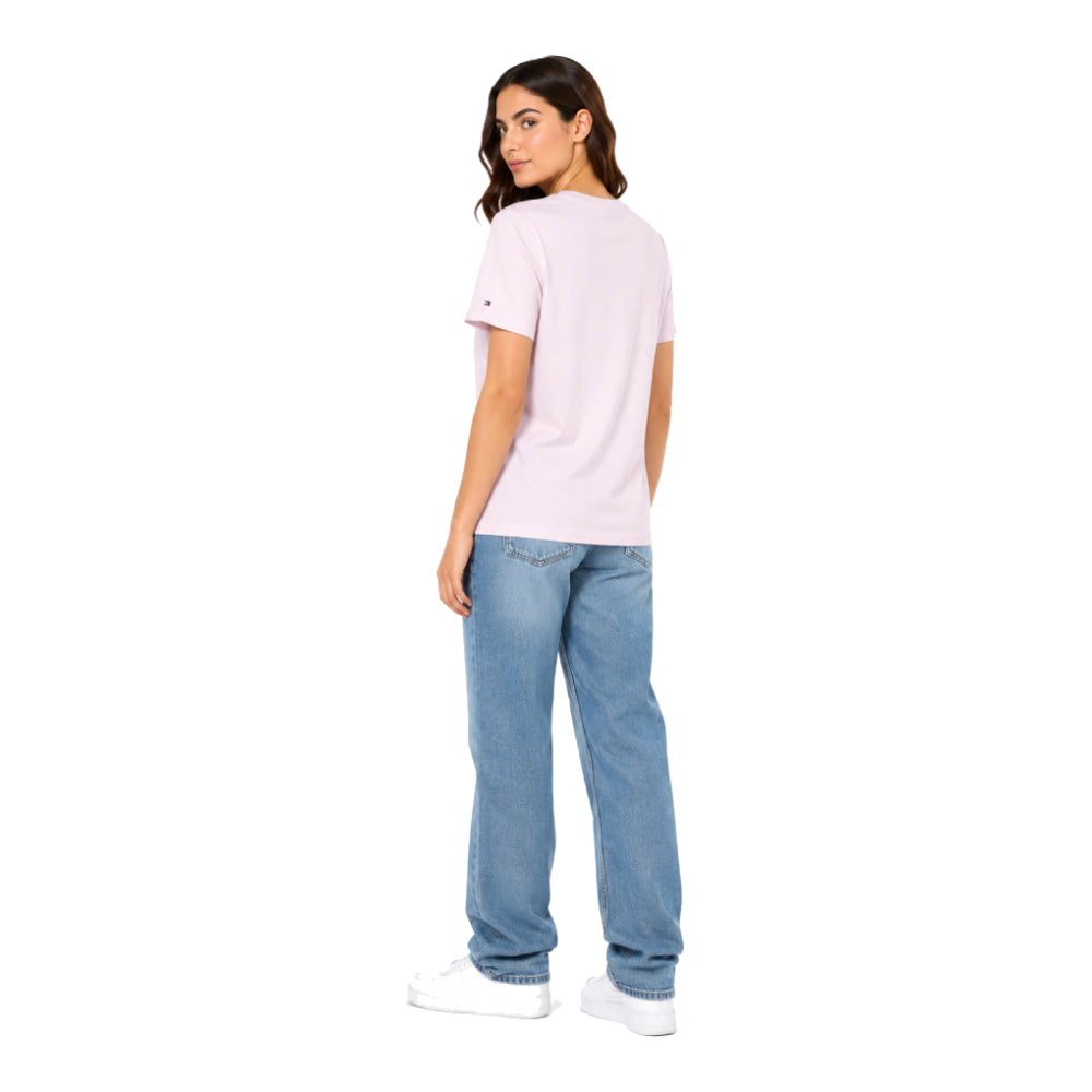 Tommy T-Shirt Pink Middle Logo