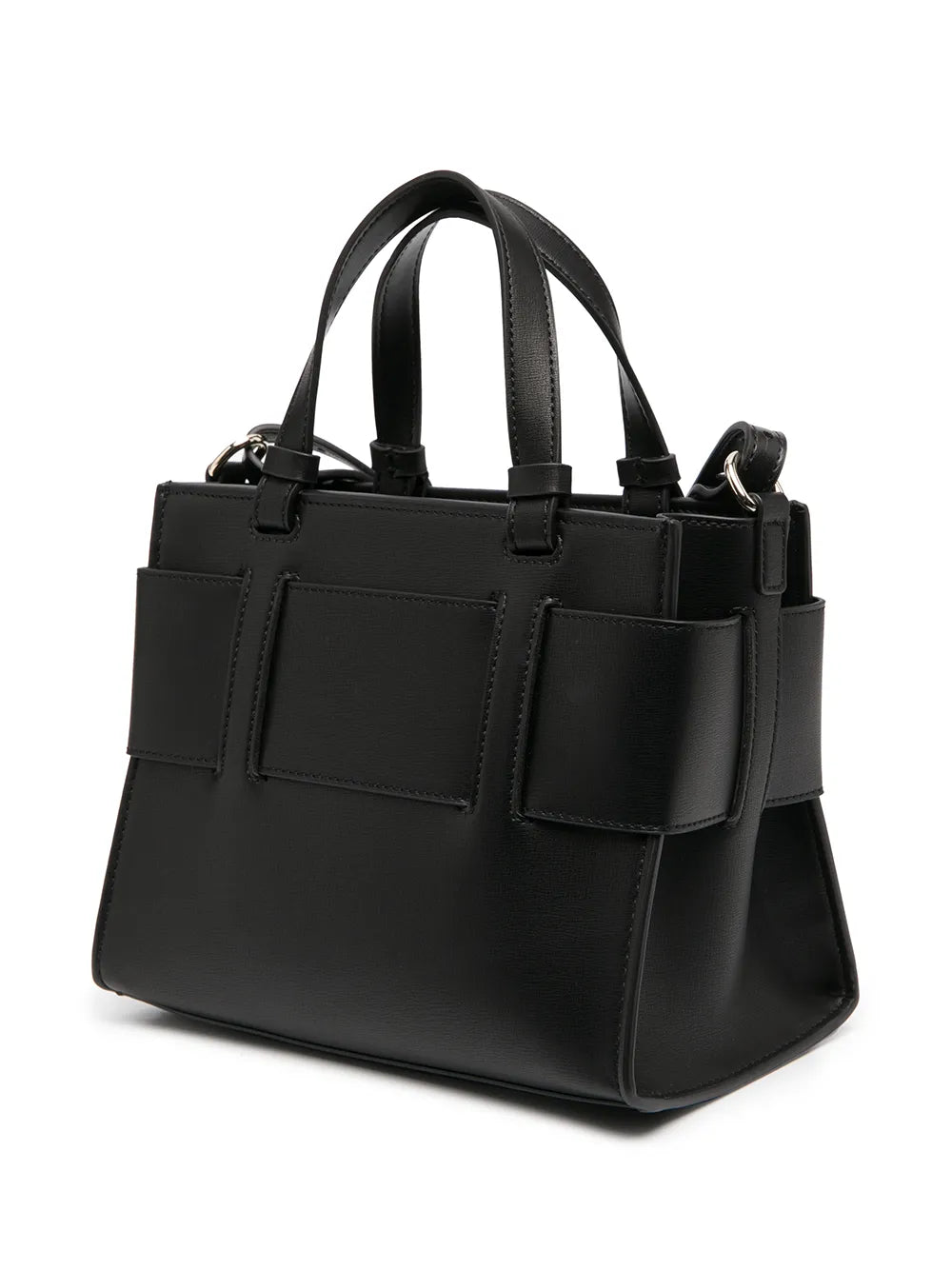 Armani Exchange logo plaque tote bag