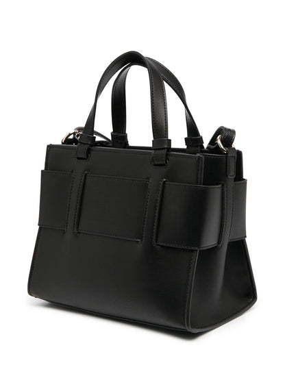 Armani Exchange logo plaque tote bag
