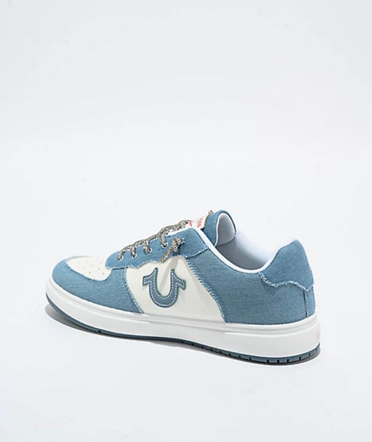 True Religion Allison White & Light Blue Shoes size 39