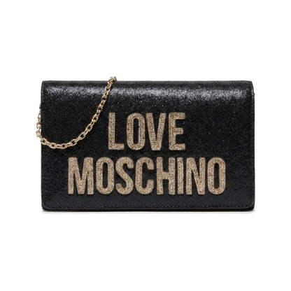 Love Moschino Quilted Logo Crossbody Bag In Black