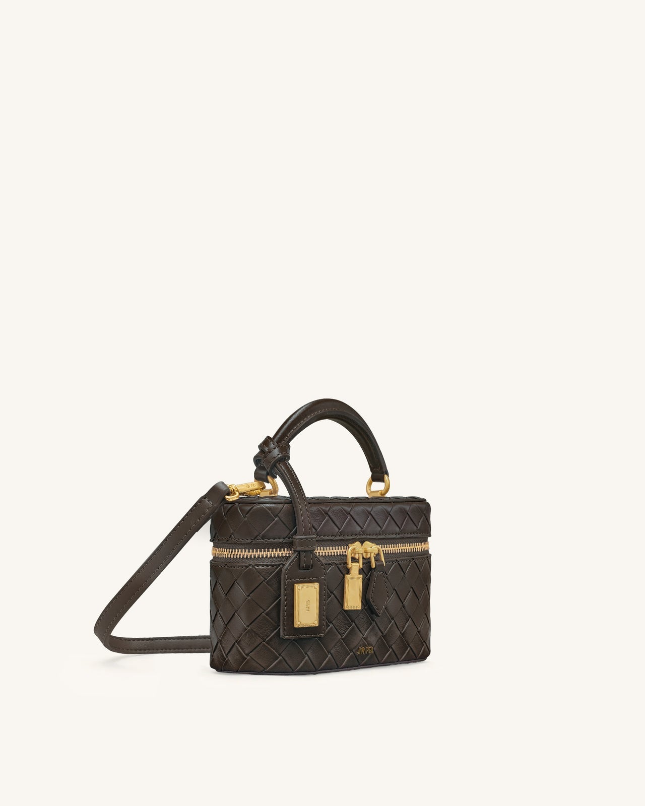 JW PEI Cleo Woven Texture Box Shape Top Handle Bag