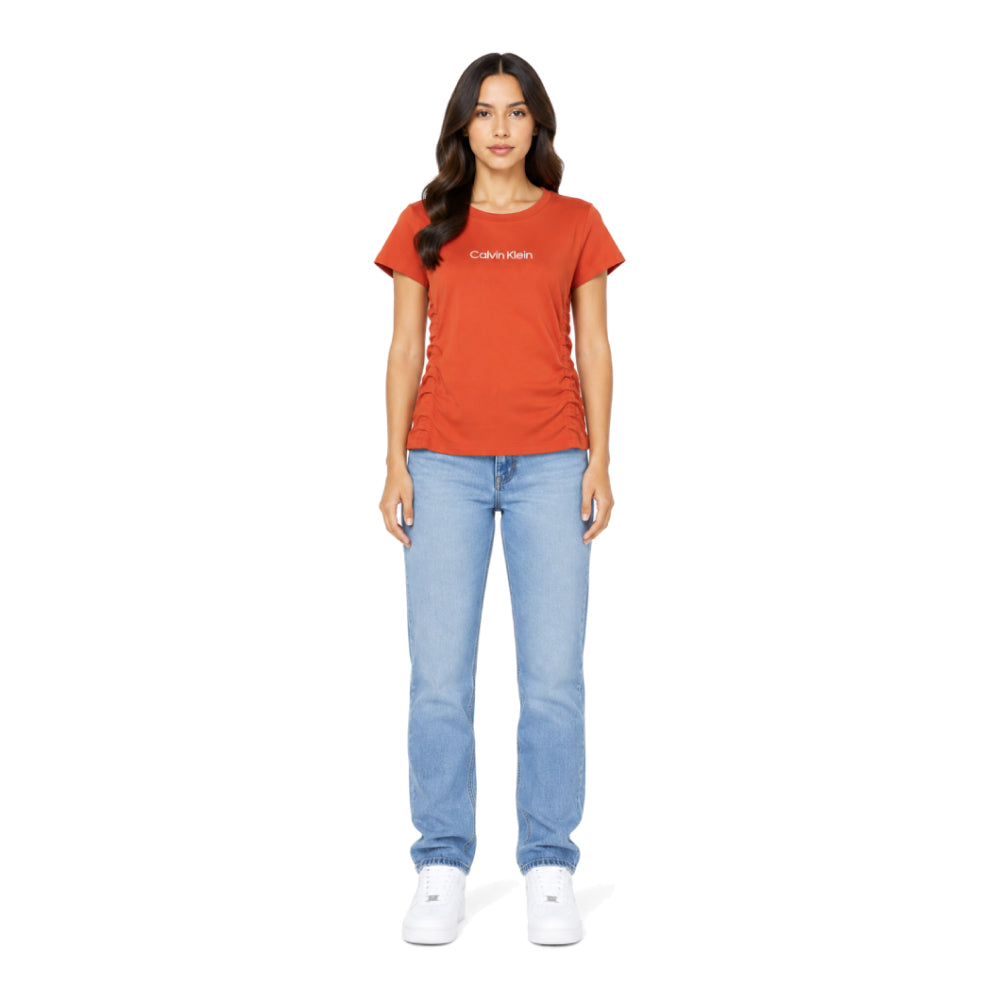 Calvin Klein T-Shirt Orange White Logo