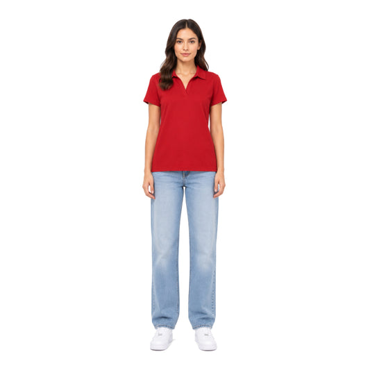Calvin Klein T-Shirt Red V Neck Size M