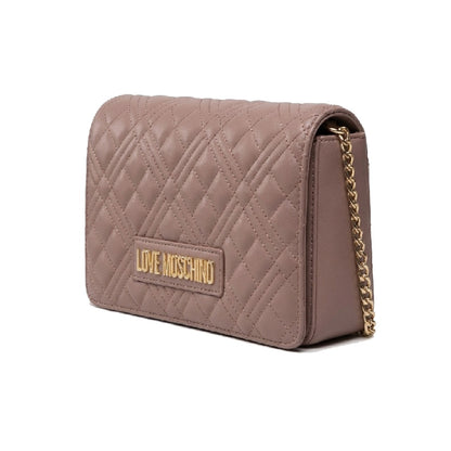 Love Moschino Quilted Logo Crossbody Bag In Pink