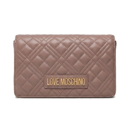 Love Moschino Quilted Logo Crossbody Bag In Pink