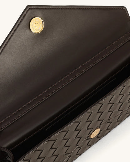 JW PEI Celeste Woven Textured Envelope Top Handle Bag