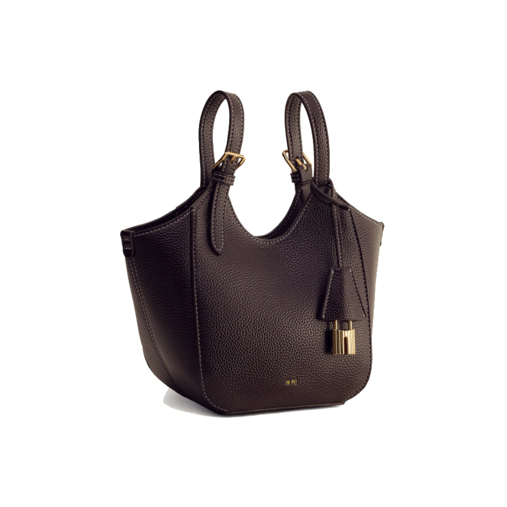 JW PEI Ines Padlock Tote Bag In Dark Brown