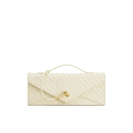 JW PEI Celeste Woven Textured Envelope Top Handle Bag - Ivory