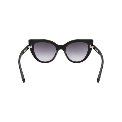 L.o.n.g.c.h.a.m.p Cat-Eye Sunglasses in Black with Gradient Grey Lenses