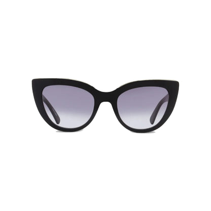 L.o.n.g.c.h.a.m.p Cat-Eye Sunglasses in Black with Gradient Grey Lenses