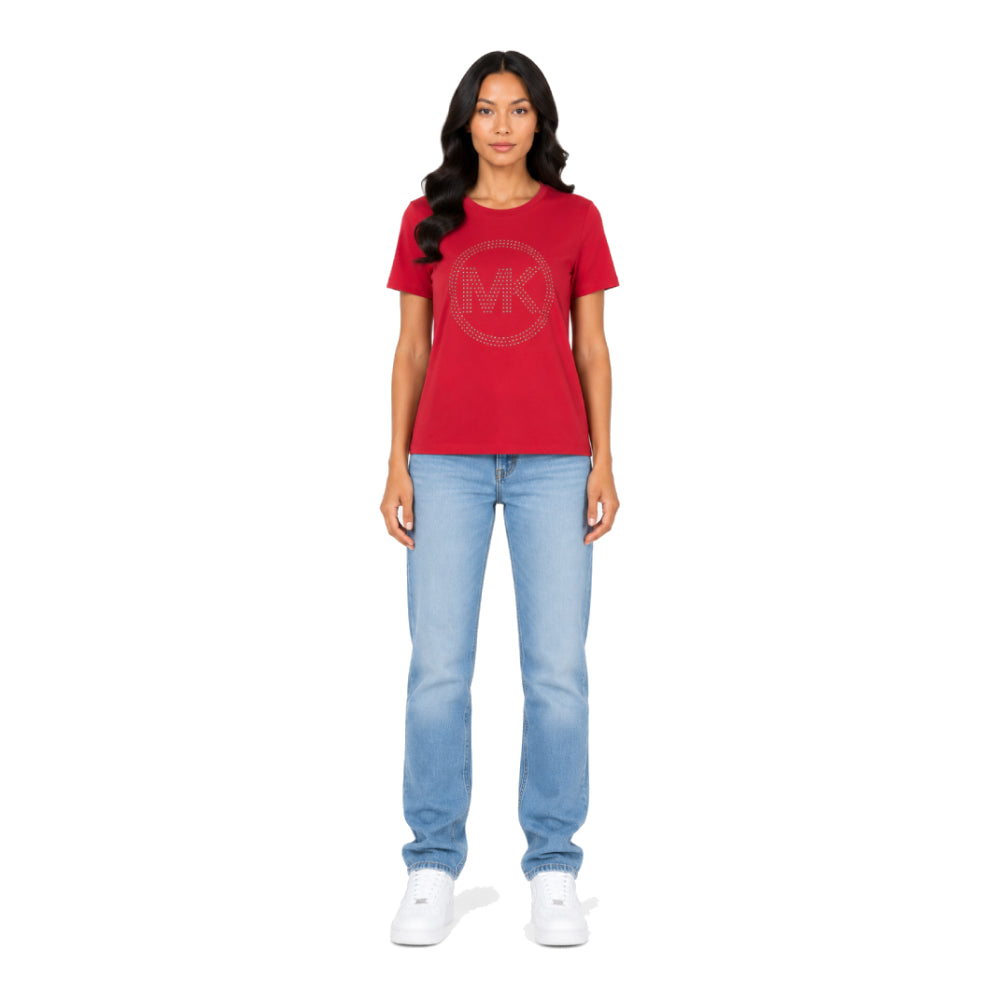 Michael Kors T-Shirt Red Glitter Logo