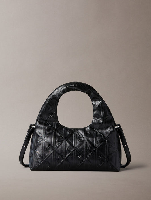 Calvin Klein Puffer Emblem Logo Small Bag in black