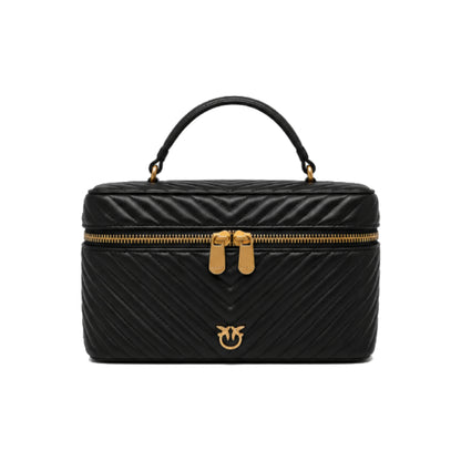 PINKO Classic Vanity Case Handbag In Black